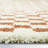 Walker Checkered Burnt Orange/Cream Shag Area Rug-1018578566