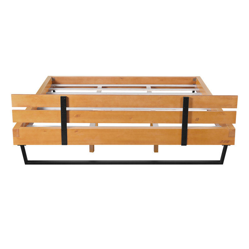 PINE WOOD BED FRAME KING SIZE, King 