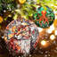 Ornement de chat, décoration de Noël, décoration de Noël, idée de cadeau de fête, souvenir d'héritage, céramique ronde, échange de cadeaux, cadeau de babiole, idée de cadeau, chat