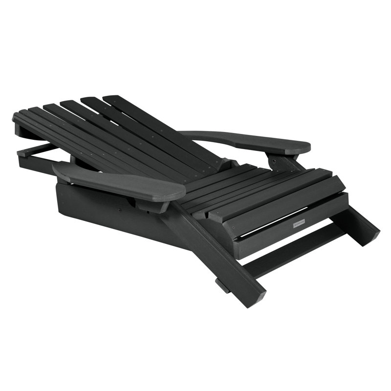 Chaise Adirondack en plastique Federigo, Noir
