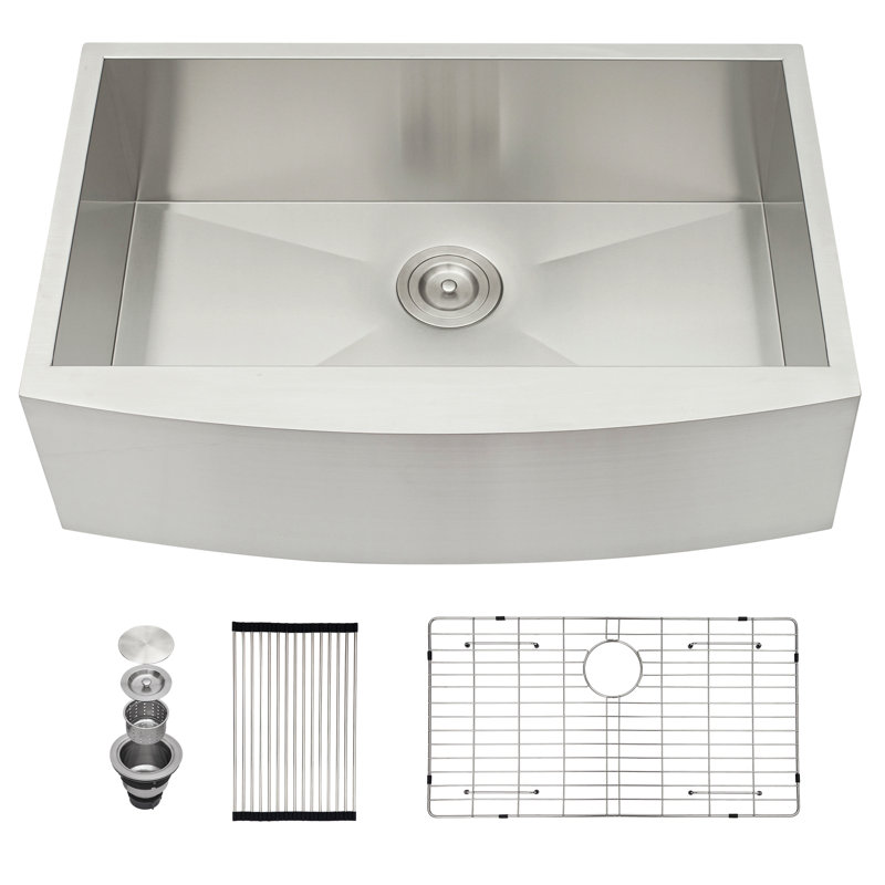 36 Farmhouse Sink - 36 Inch Kitchen Sink Stainless Steel 16 Gauge Apron Front Kitchen Sink