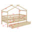 Lit en bois avec deux tiroirs-1046580295