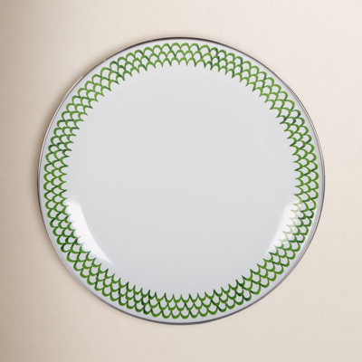 Green Scallop 8" Salad Plate