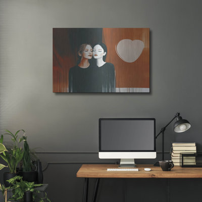  «Love Her» par Ann Klee, art mural en métal, 36 po x 24 po