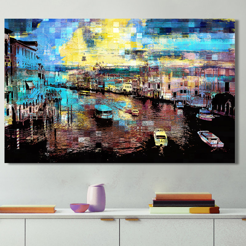 « venice, italie iv »-impression sur toile tendue, H 18 po x l 30 po