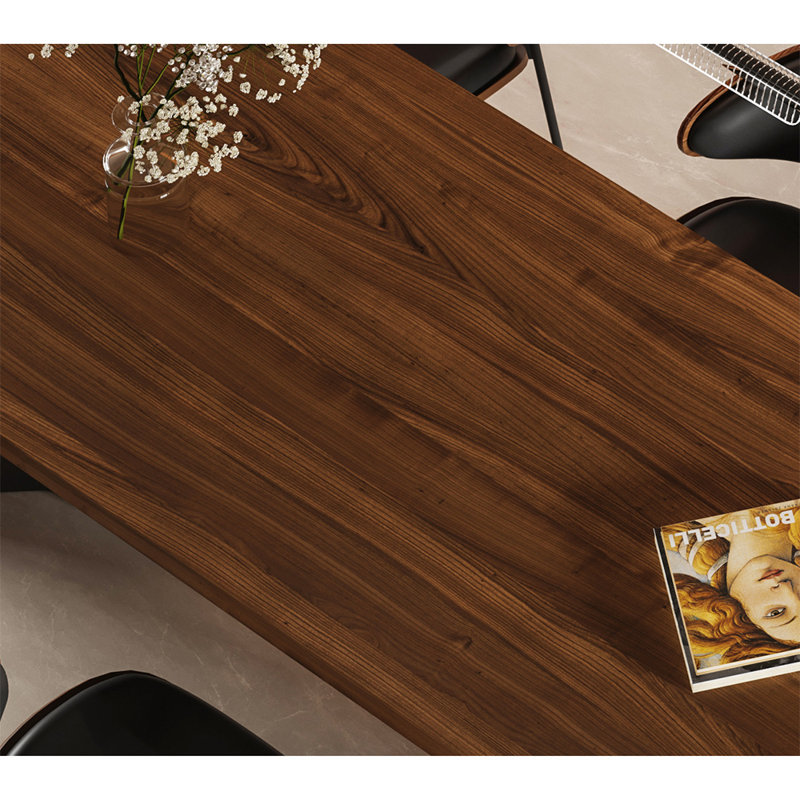 Ensemble de table de salle à manger simple et moderne en bois massif rétro, H 29,50 po x L 94,40 po x l 35,40 po