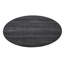 Table basse gris anthracite ovale avec tablette en bois et pratique-300253180