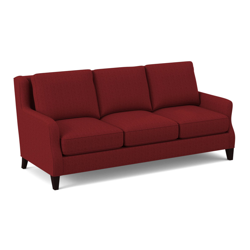 Canapé à accoudoirs évasés de 84 po Savannah, Rouge cerise Dorset