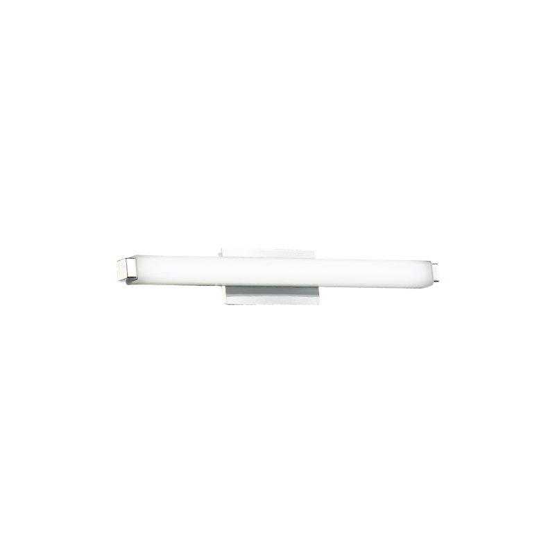 Plafonnier encastré 1 lumière Mini Erby, Chrome, 2700 K, H 3 po x l 19,75 po x P 3,38 po