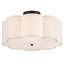 Plafonnier semi-encastré en tissu 3 lumières Tekamah-59518745-59518740
