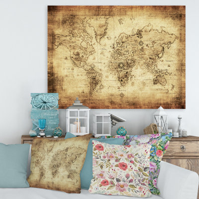 " Ancient Map Of The World IV " Print