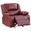 Fauteuil inclinable à bascule rembourré rouge