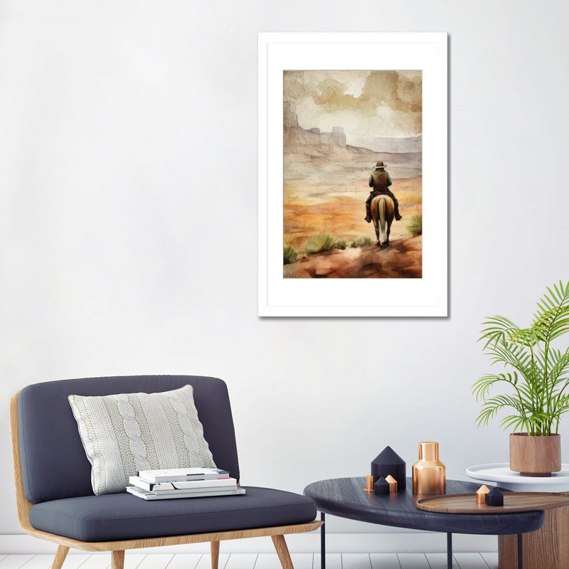 Ride - reproduction d'art murale, 32 po x 24 po, Papier encadré, Blanc