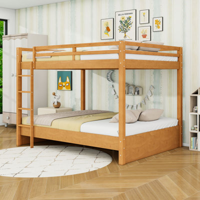 Queen Over Queen Bunk Bed With Ladder