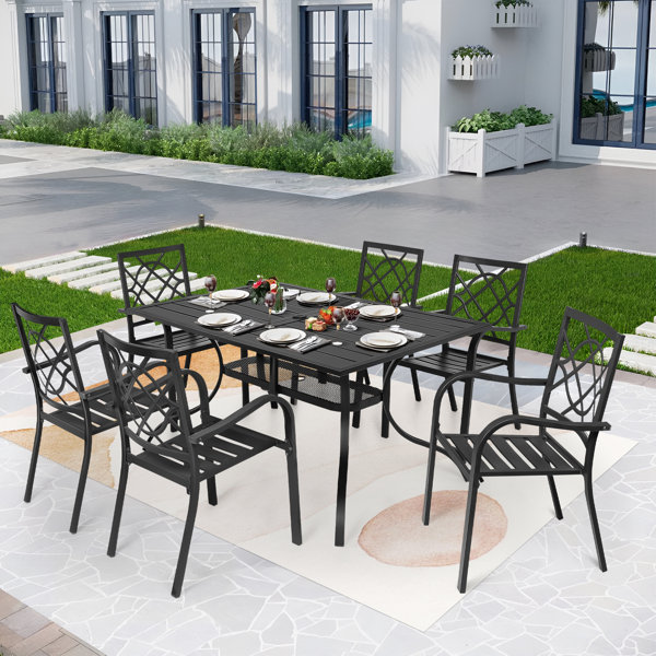 Davenport Wrought Iron Patio Set Lowes Davenport Metal Lawn Chairs