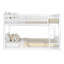 Lit superposé simple au-dessus de simple en bois massif avec échelle intégrée de 42,5 po Johann-819519922