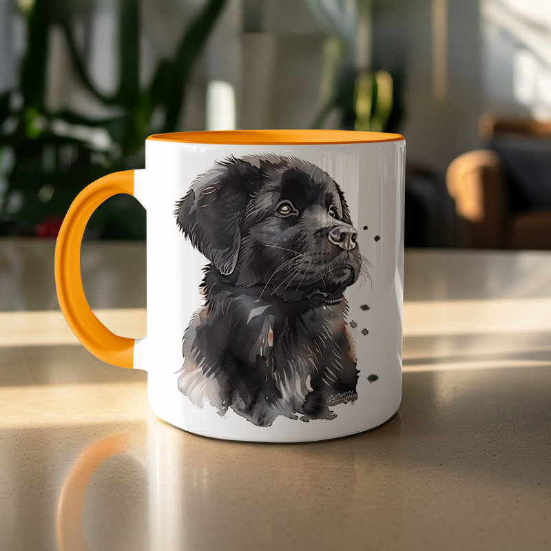 Ceramic Coffee Mug, 1, Orange