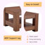 Table basse moderne et pratique en noyer.