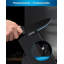 10 piece knife block with integrated sharpener for kitchen use - kitchen knife set black