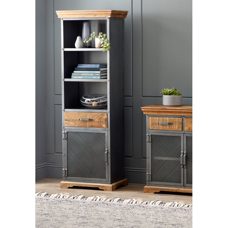 Janice 180cm H x 60cm W Solid Wood Standard Bookcase
