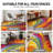 Akieba Abstract Tufted Blue/Orange/Pink Non-Slip Rubberback Area Rug-1829895118