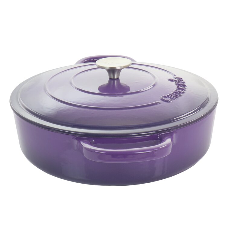 Crock-Pot Artisan Round Enameled Cast Iron Dutch Oven, 7-Quart, Lavender  Purple
