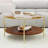 Modern Gold Round Double-Layer Coffee Table