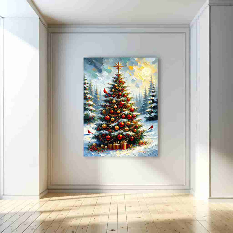Yuletide Glow - impression sur toile tendue, H 48 po x l 36 po x P 1,5 po