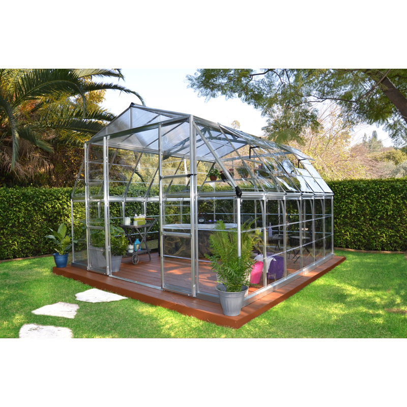 Palram Americana 12' x 12' Clear Polycarbonate Greenhouse