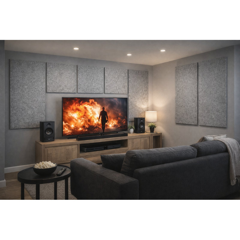 Panneaux d'absorption acoustique 24 "x 48" x 0,35 "Soundboard - Panneaux insonorisés haut de gamme pour murs, planchers et plafonds