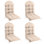 Coussin de siège et de dossier Adirondack pour l'extérieur, 4 pièces