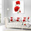 Coquelicots rouges sur fond blanc - coussin à imprimé floral-29894701-29894697
