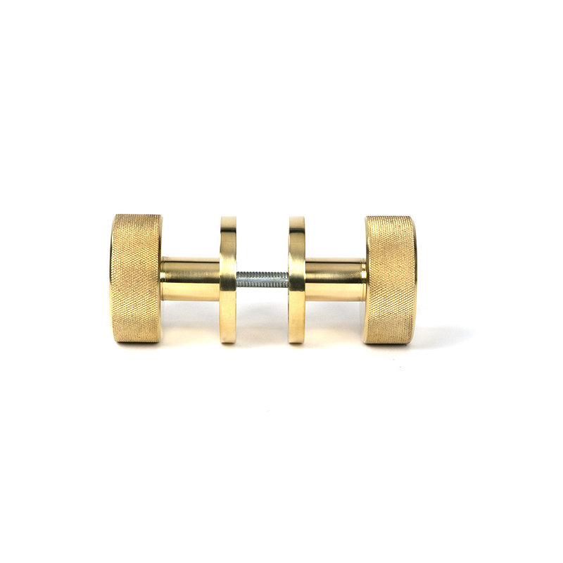 Brompton Interior Mortise Knobset, Polished Brass