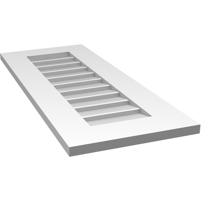 Vent à pignon rectangulaire en uréthane non-fonctionnel, H 34 po x l 14 po x P 1 po