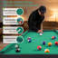 Table de billard pliable de 53 po, table de billard autoportante avec rangement pour queues de billard, conception verticale peu encombrante, cadre robuste pour les salles de jeux, les salons et les appartements-126323859-126323858