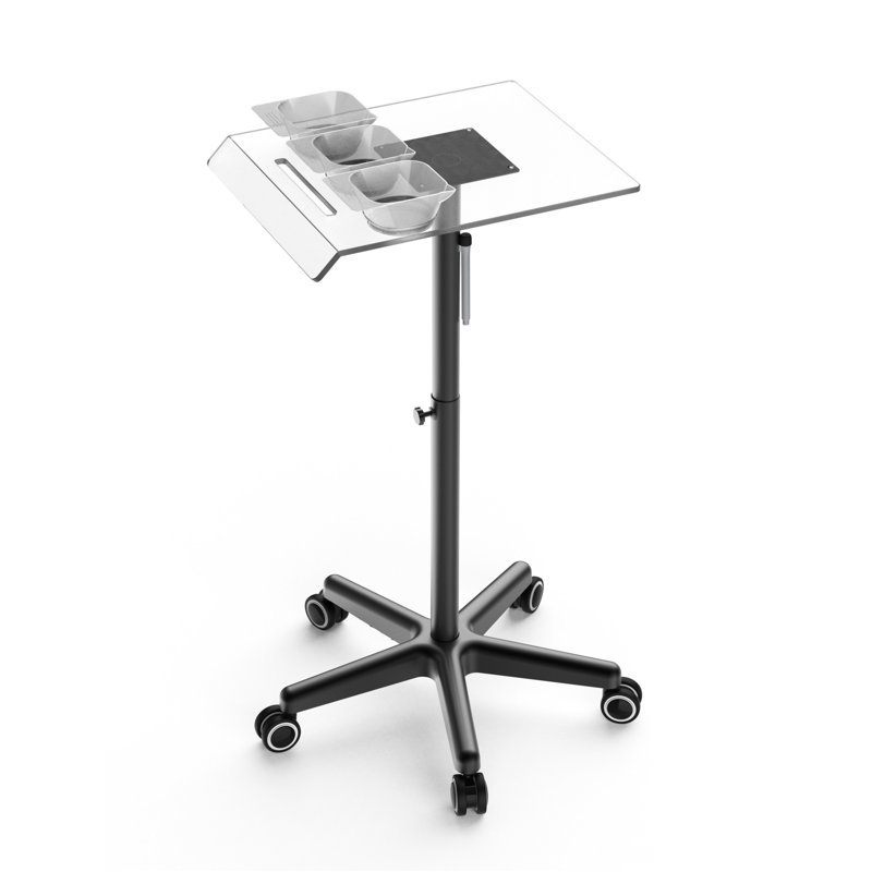 Rolling Utility Cart with with Marker Pen and Bowls Storage Cart with Tray