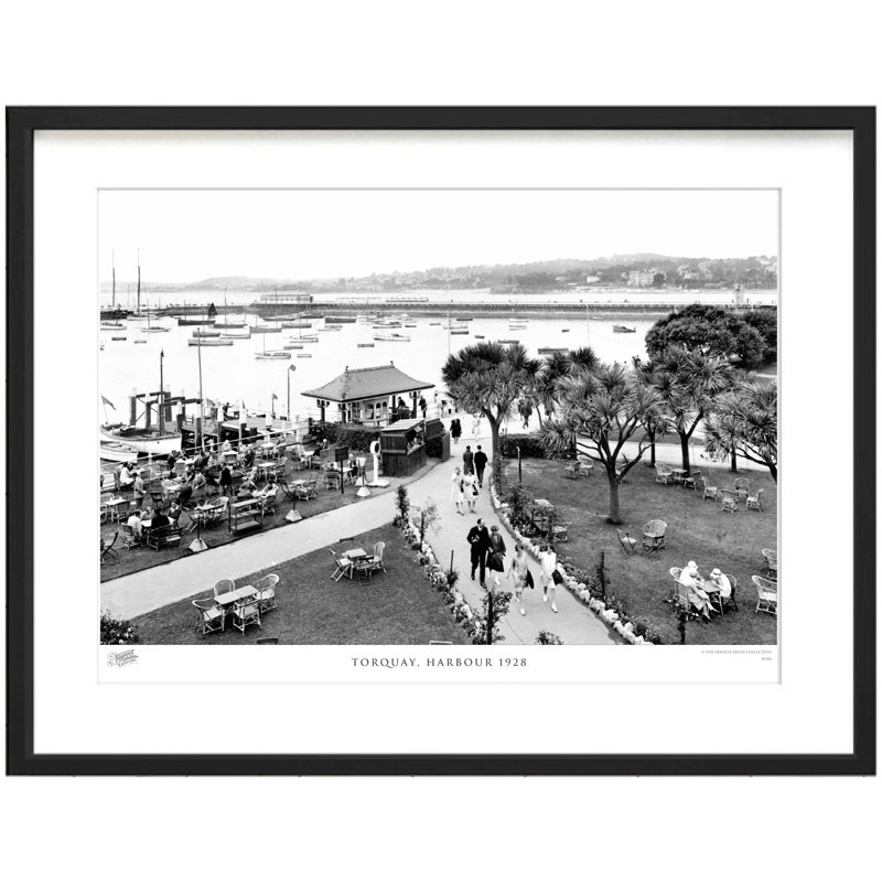 Torquay, Harbour 1928 by Francis Frith - Single Picture Frame Print, 28cm H x 36cm W x 2.3cm D