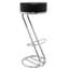 Wooden Upholstered Faux Leather Bar Stool