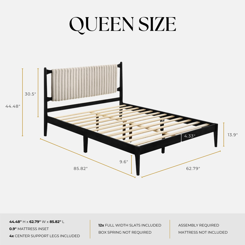 Ava Wooden Platform Bed