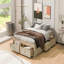 Grand lit plateforme avec 6 tiroirs de rangement-905232014-905232015