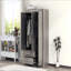 Armoire 3 portes avec 2 tiroirs, effet grain de bois