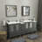 Brescia 84" Double Sink Freestanding Bathroom Vanity with Ceramic Top and Matching Mirrors-27042738