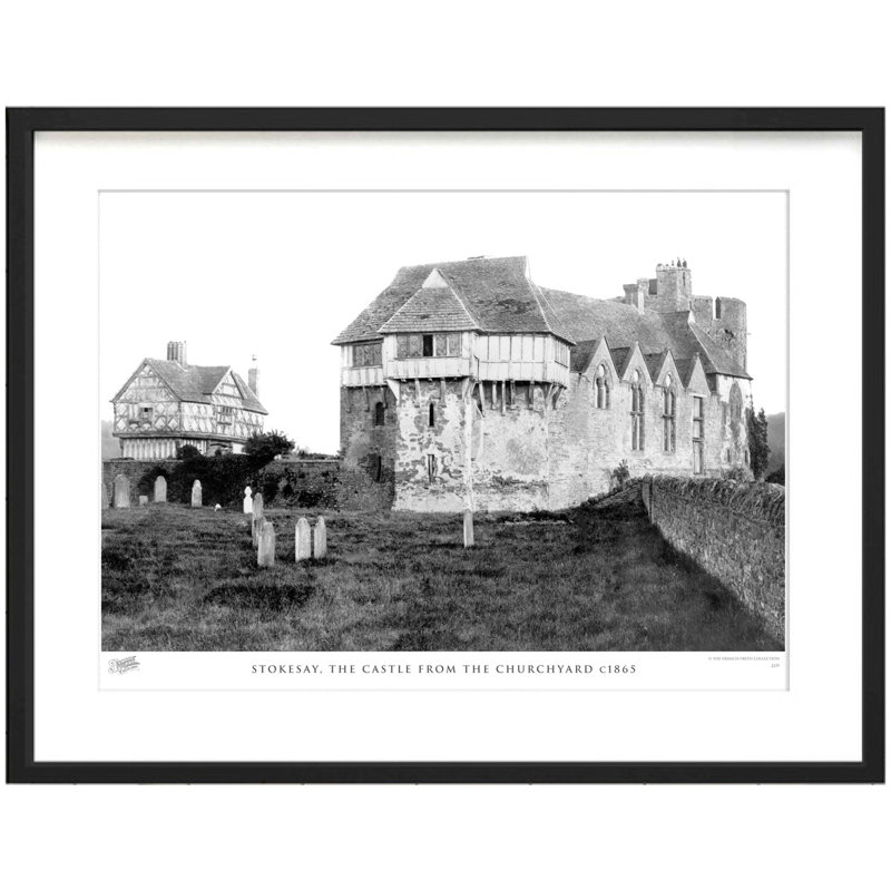Stokesay, The Castle From The Churchyard C1865 - Single Picture Frame Print, 45cm H x 60cm W x 2.3cm D