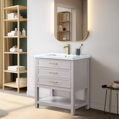 Vicini 30'' Single Vanity with Ceramic Top