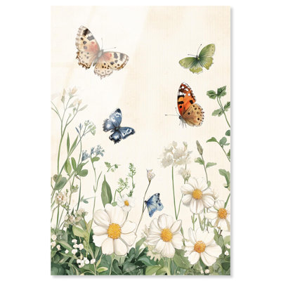 Meadow Dance of Wings Acrylic Print Floral Wall Decor by Art Remedy, Ready to Hang, 10 x 15