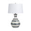 Lampe de table 29 "en céramique avec abat-jour blanc
