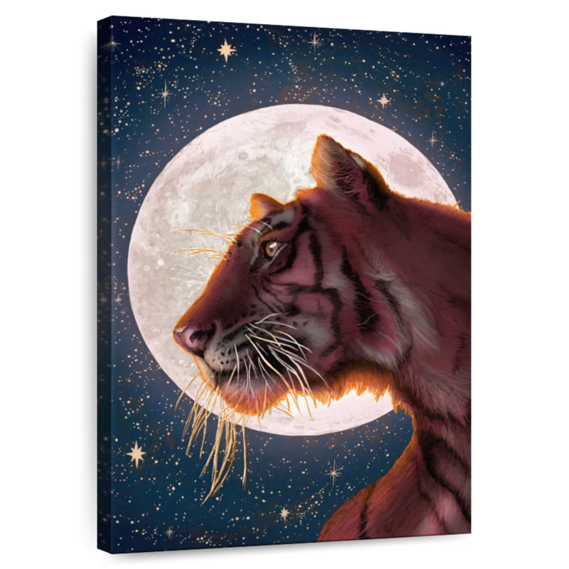 Brampt Moon And Tiger, 30" H x 20" W
