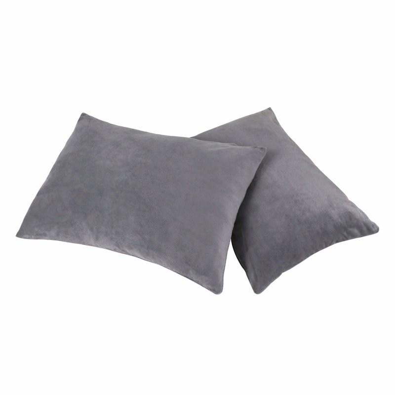 Velvet Pillowcase - Set of 2, Queen, Smoke Gray