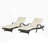 Outdoor Wicker Long Reclining Chair Set of 2 with Cushions-1893226352