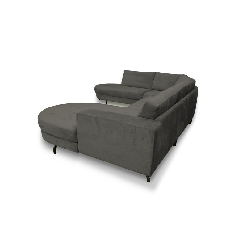 6 Seater Corner Sofa , Charcoal, Left Hand Facing